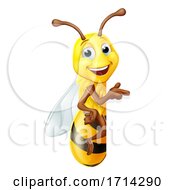 Poster, Art Print Of Bumble Honey Bee Bumblebee Cartoon Character Sign