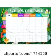 Poster, Art Print Of School Timetable