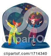 Poster, Art Print Of Circus Clowns Performing On Stage