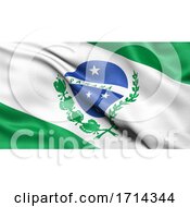 Poster, Art Print Of 3d Illustration Of The Brazilian State Flag Of Parana Waving In The Wind