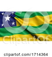 Poster, Art Print Of 3d Illustration Of The Brazilian State Flag Of Sergipe Waving In The Wind