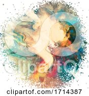 Poster, Art Print Of Abstract Art Background With Watercolour Texture