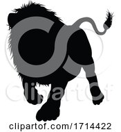 Poster, Art Print Of Silhouette Lion