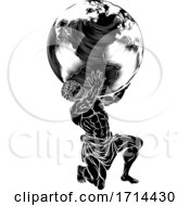 Atlas Titan Holding Globe by AtStockIllustration