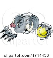 Elephant Tennis Ball Sports Animal Mascot