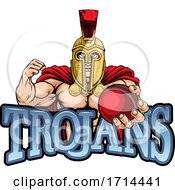 Poster, Art Print Of Trojan Spartan Cricket Sports Mascot