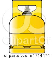 Poster, Art Print Of Yellow Gas Cylinder
