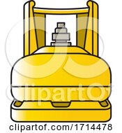 Poster, Art Print Of Yellow Gas Cylinder