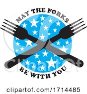 Poster, Art Print Of May The Forks Be With You Design