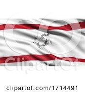 3D Illustration Of The Italian State Flag Of Tuscany Waving In The Wind