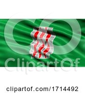 3D Illustration Of The Italian State Flag Of Umbria Waving In The Wind