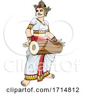 Poster, Art Print Of Female Sri Lankan Drummer