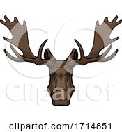 Poster, Art Print Of Angry Red Eyed Moose