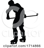 Poster, Art Print Of Ice Hockey Player Silhouette