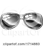 Poster, Art Print Of Vintage Style Sunglasses Icon Illustration