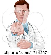 Doctor Wants Or Needs You Pointing Medical Concept