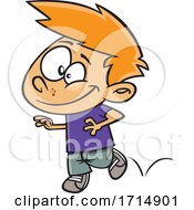 Cartoon Boy Hopping by toonaday
