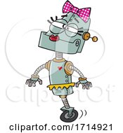Poster, Art Print Of Cartoon Robot Lady