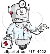 Cartoon First Aid Robot