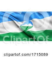Poster, Art Print Of Flag Of The Kabardino-Balkar Republic Waving In The Wind
