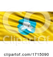 Poster, Art Print Of Flag Of The Republic Of Kalmykia Waving In The Wind