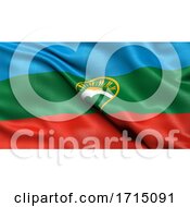 Poster, Art Print Of Flag Of The Karachay-Cherkess Republic Waving In The Wind