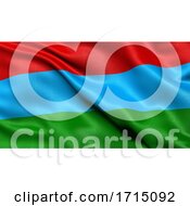 Poster, Art Print Of Flag Of The Republic Of Karelia Waving In The Wind