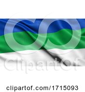 Poster, Art Print Of Flag Of The Komi Republic Waving In The Wind