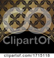 Poster, Art Print Of Elegant Pattern Background In Gold And Black