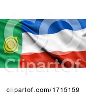 Poster, Art Print Of Flag Of The Republic Of Khakassia Waving In The Wind