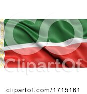Flag Of The Chechen Republic Waving In The Wind
