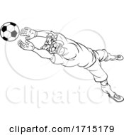 Poster, Art Print Of Bulldog Soccer Football Player Sports Mascot