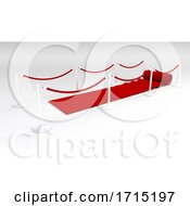 Red Carpet On White Background by KJ Pargeter