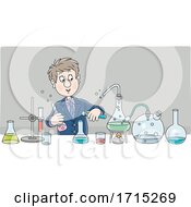 Poster, Art Print Of Man In A Science Lab