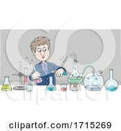 Man In A Science Lab by Alex Bannykh