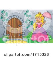 Poster, Art Print Of Princess Holding An Umbrella