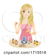 Poster, Art Print Of Teen Girl Essential Oil Diffuser