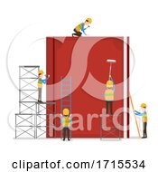 Men Book Construction Illustration