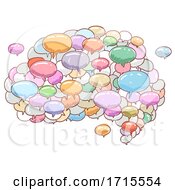 Poster, Art Print Of Speech Bubble Brain Illustration