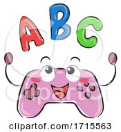 Mascot Video Game Controller Abc Illustration