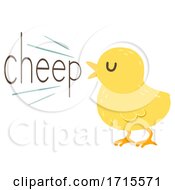 Poster, Art Print Of Chick Onomatopoeia Sound Cheep Illustration