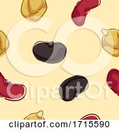 Seamless Beans Background Illustration