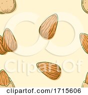 Poster, Art Print Of Seamless Almond Background Illustration