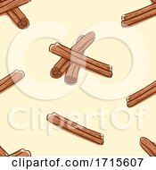 Seamless Cinnamon Stick Background Illustration