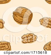 Seamless Walnut Background Illustration