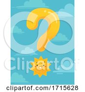 Poster, Art Print Of Mascot Sun Question Mark Illustration