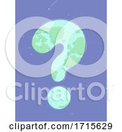 Poster, Art Print Of Question Mark Earth Illustration