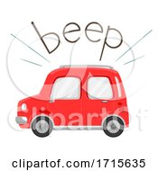 Car Onomatopoeia Sound Beep Illustration
