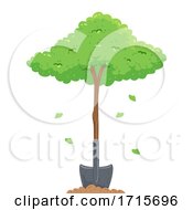 Poster, Art Print Of Plant Tree Shovel Arbor Day Illustration