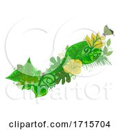 Poster, Art Print Of Check Nature Leaves Insects Illustration